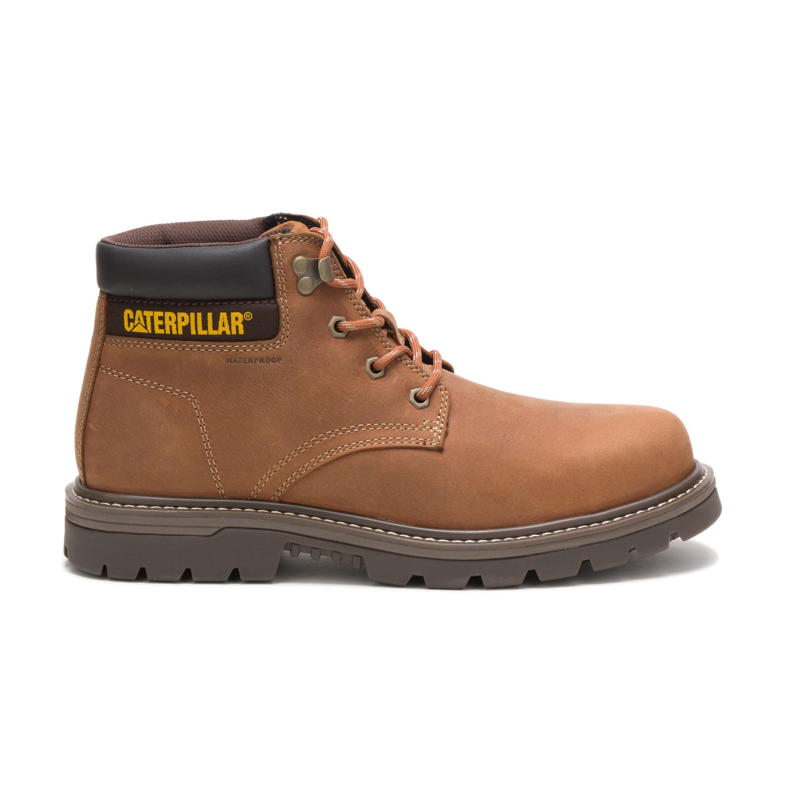 Caterpillar Men's Outbase Waterproof Steel Toe Work Boots Brown CAT-87463